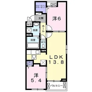 アヴェニール山崎【1階】の間取り