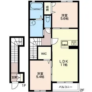 マーヴェラス【2階】の間取り