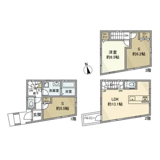 東京都世田谷区豪徳寺1【一戸建】の間取り
