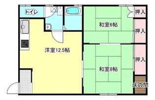 岡アパート【2階】の間取り