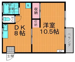 コーポラス桜井【1階】の間取り