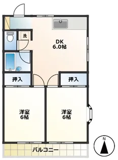 千葉県千葉市稲毛区山王町【アパート】の間取り