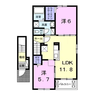 ファイン ヴィラ III B【2階】の間取り