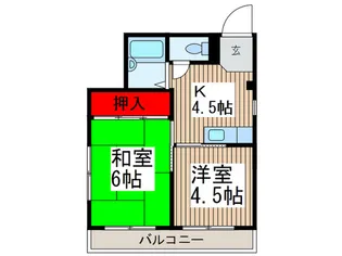 ハイツヒロ【1階】の間取り