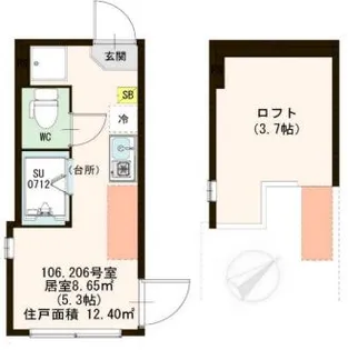 ハーモニーテラス高円寺南III【2階】の間取り