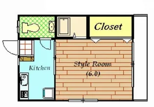 ハイツあさぎり2【2階】の間取り