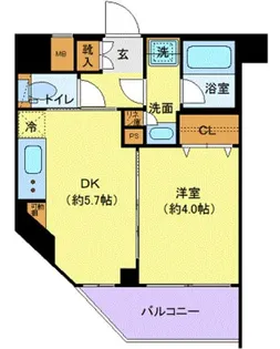 ジェノヴィア本羽田スカイガーデン【2階】の間取り