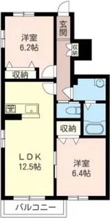 グリューネメイン【1階】の間取り