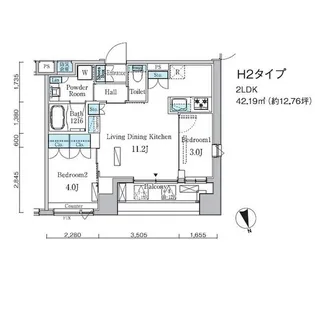 プライマル中央MINATO【6階】の間取り
