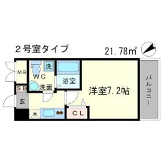 メインステージ西天満T’s SQUARE【8階】の間取り