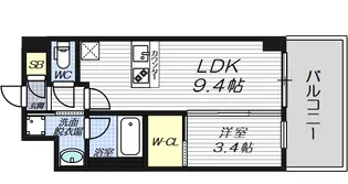 大阪府大阪市北区中崎1【マンション】の間取り