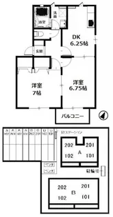 サンキャロット【2階】の間取り