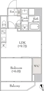 ルミークアン北上野【2階】の間取り