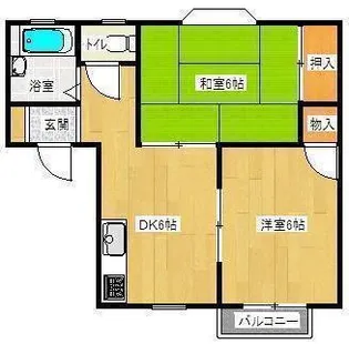 コーポサンフラワー【2階】の間取り