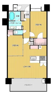 サングレート別府の杜アルカンフォール【2階】の間取り
