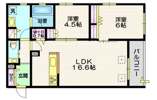 ガーデンコート大崎【2階】の間取り