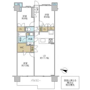 ガレリアヴェール【3階】の間取り