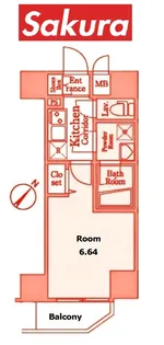 SHOKEN Residence横浜BAY SIDE【8階】の間取り