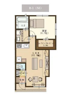 ユーソニアン妙高・渋江A【1階】の間取り