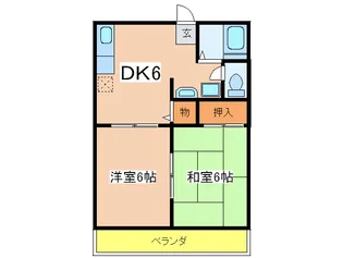 サンハイツ【2階】の間取り