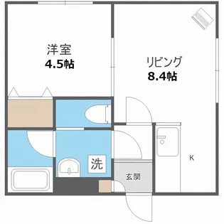 ブランノワール東札幌【2階】の間取り