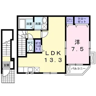 エバーブルー【2階】の間取り