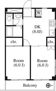 タケノヤハイツ朝日第一【2階】の間取り