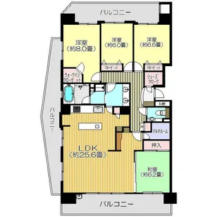 日神パレステージ本厚木グランビュー【5階】の間取り