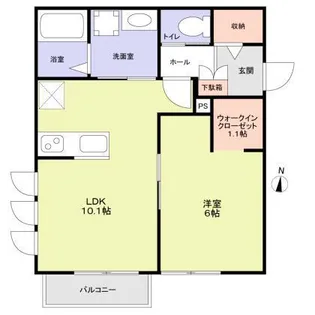 クレール明大前【1階】の間取り