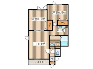 メゾンドSAYAKA【2階】の間取り
