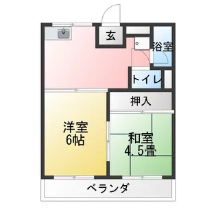 コーポかさい【1階】の間取り