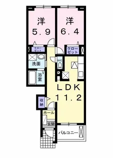 エテルノディッチャ【1階】の間取り