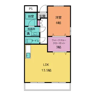 ハイツ長戸【4階】の間取り
