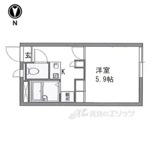 レオパレスシャトー花園【1階】の間取り