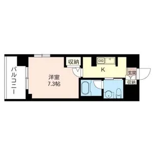 クロスシーズン恵比寿【4階】の間取り