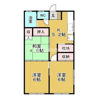 コーポ元倉【1階】の間取り
