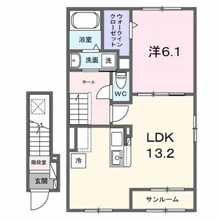 メゾン ルミエール【2階】の間取り