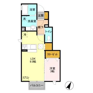 カナンドーサ【1階】の間取り