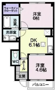 リバティーベルC【1階】の間取り