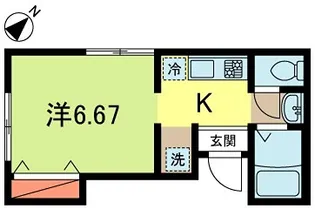 サットンプレイス・径【2階】の間取り