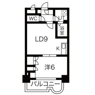 錦ハーモニービル【9階】の間取り