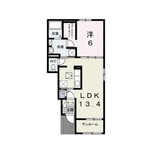 グレイスK 楠 A【1階】の間取り