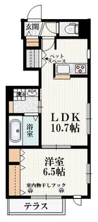 プレジール粕谷【1階】の間取り