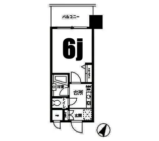ヴィラコート横浜【6階】の間取り