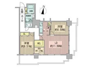 パシフィックタワー札幌【27階】の間取り