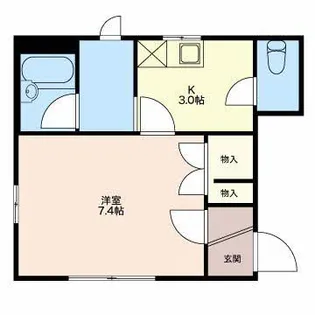 メゾンアプリコット【1階】の間取り