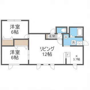 コーポFUJIWARA【2階】の間取り