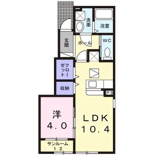 フレグランスコート【1階】の間取り