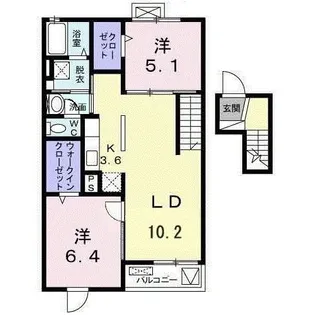 サザンウインド【4階】の間取り