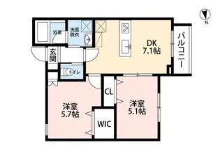 MIRAISM五日市【1階】の間取り